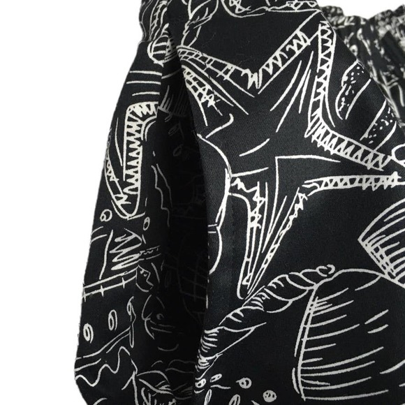 NWT BonWorth Capri Pants Nautical Black White Seashell Printed Women's XL - Picture 9 of 10